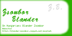zsombor blander business card